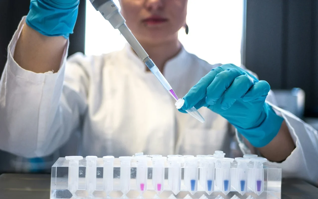 Ilustrație moleculară pentru documentație de peptide de cercetare